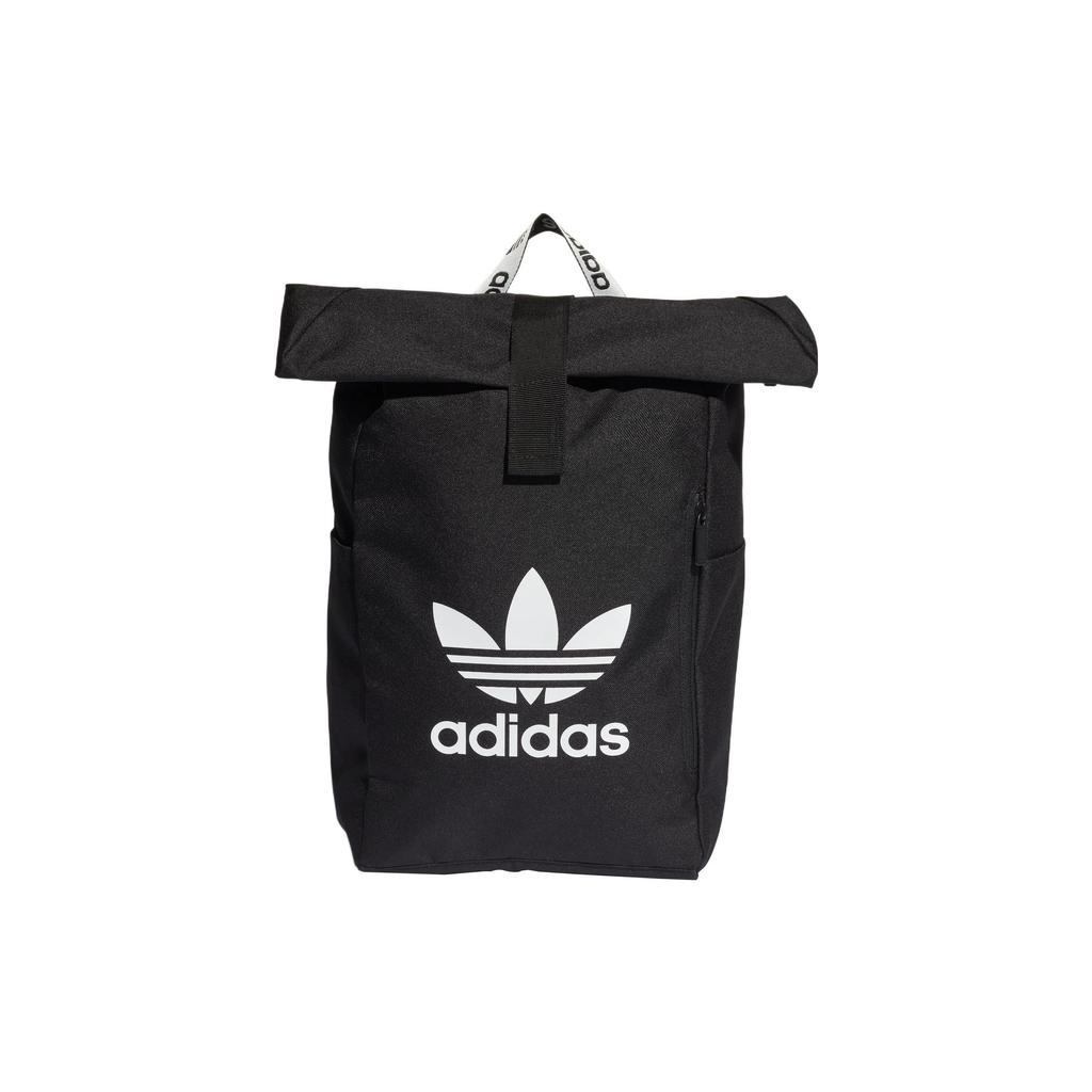 Adidas Originals Trefoil Sports Casual Logo Print Pattern Polyester Backpack Unisex Backpacks Black HK2629