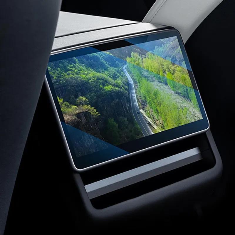 Tesla Model 3 Highland Model Y Juniper 2025 Arka Orta Konsol Dokunmatik Ekran Koruyucu Temperli Cam Film