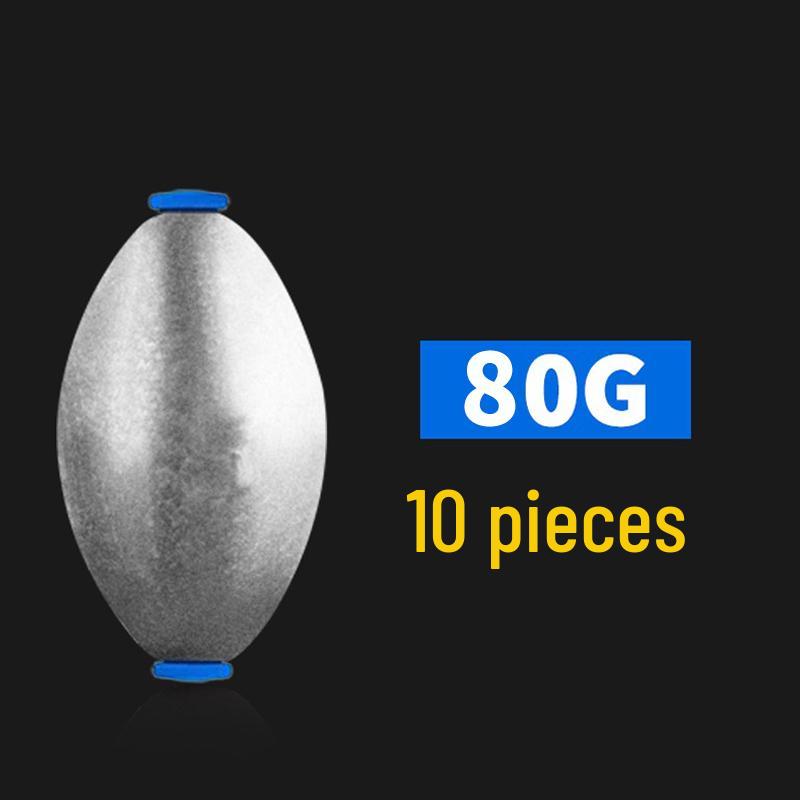 Olive-Shaped Through-Hole Sinker with Fishing Hook for Carp & Bighead