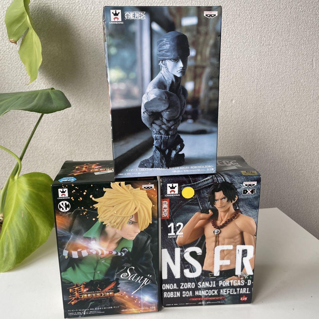 

[USED] One Piece Figure Set: Sanji, Zoro, and Ace (3 Figures)