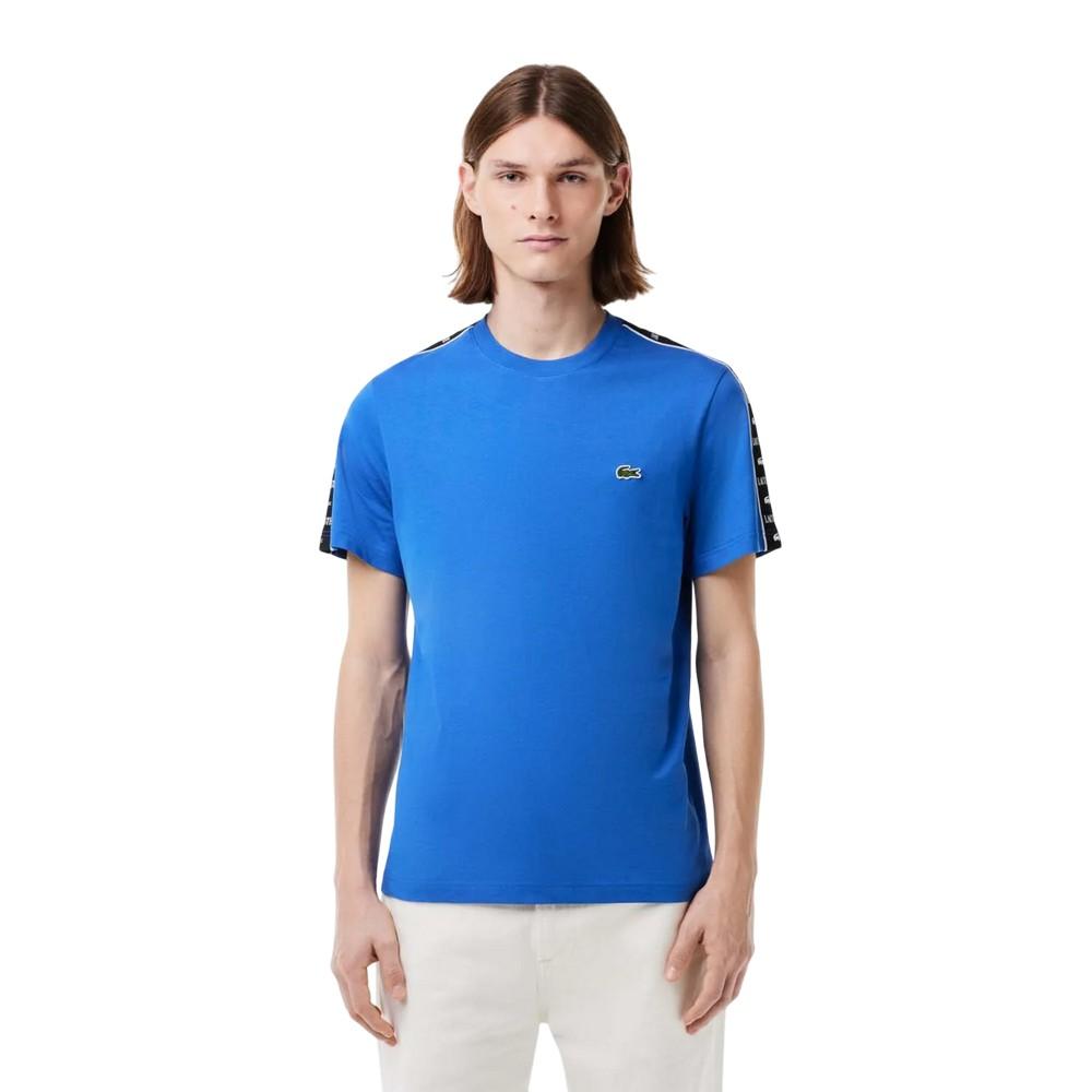 Lacoste Mens Logo Cotton Jersey Stripes T-Shirt