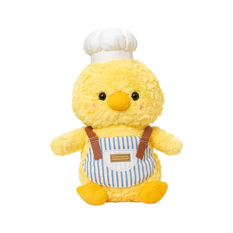 20/25cm Chef Cartoon Animal Plush Toy Stuffed Kawaii Bib Elephant Lamb Chick Elephant Penguin Pig Doll Companion Plushie Gift
