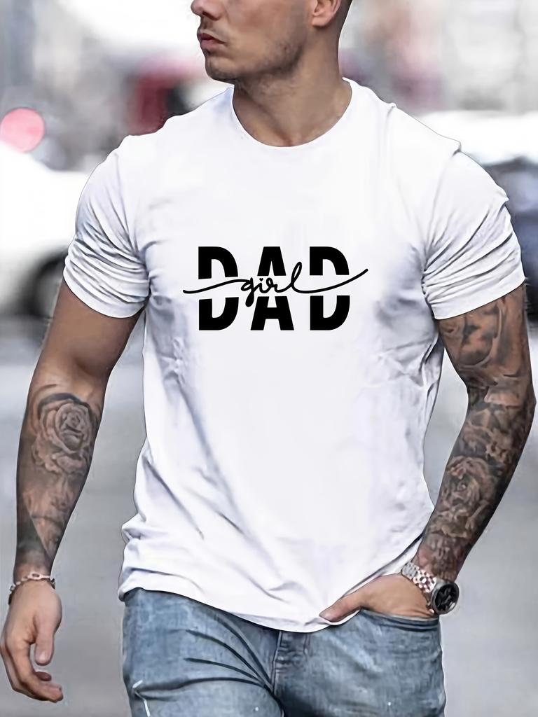Summer Men's Casual Letter Printed 100% Pure Cotton Round Neck Short Sleeved Outdoor Soft and Breathable Plus Size T-shirt