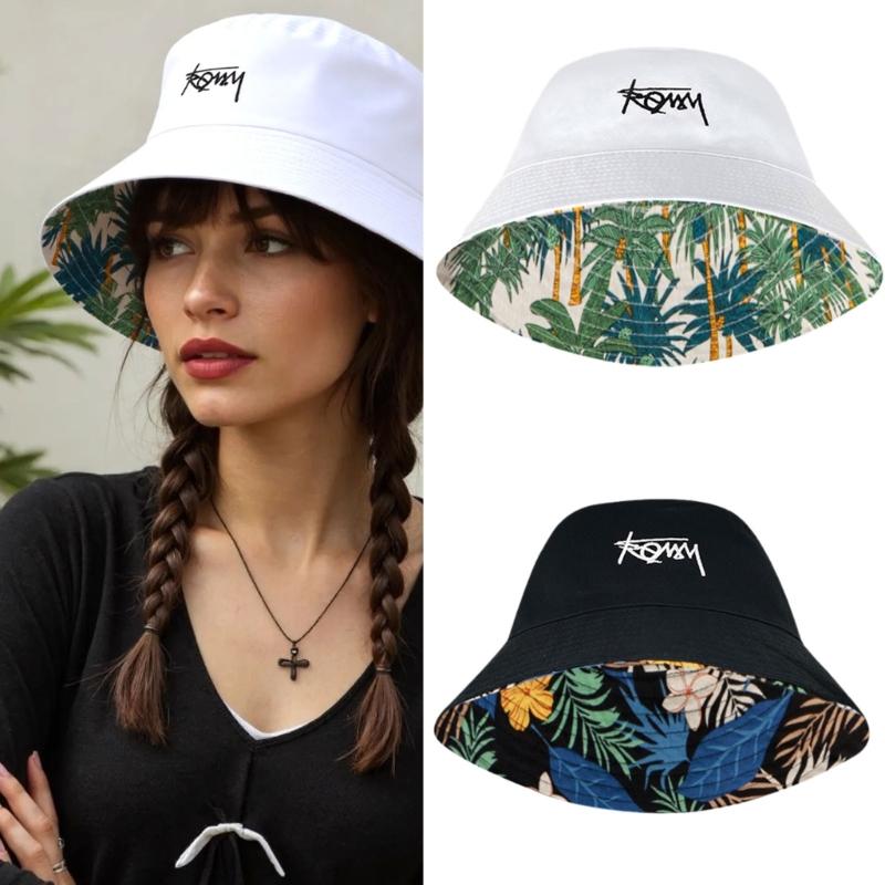 Unisex Reversible Fishing Hat Breathable Polyester Wide Brims Sun Protection Fisherman Hat for Summer Vacation Wear