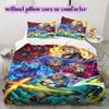 Gundam Anime Theme Duvet Cover Set,3pcs Printed Cartoon Bedding,Creative Bedroom Decor Comforter Cover for Teens_LIAN