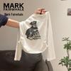 MARK FAIRWHALE Women's Asymmetric Off-Shoulder Long Sleeve T-Shirt