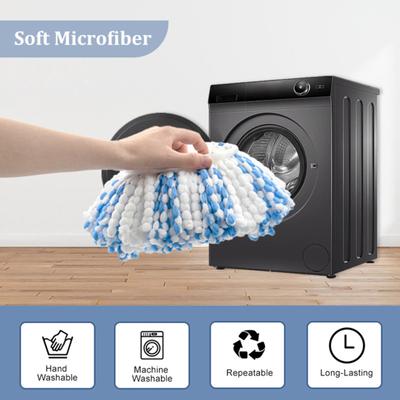 Mop Replacement Heads for Vileda for O-Cedar Easywring Washable Microfiber Spin Refills Easy Cleaning Triangular Disc Compatible with Spin Mops