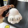Cute Long Ear Bunny Keychain Real Mink Fur Rabbit Doll Pendant Toys Keyring Women Bag Charm Ornament Pompom Plush Jewelry Gifts