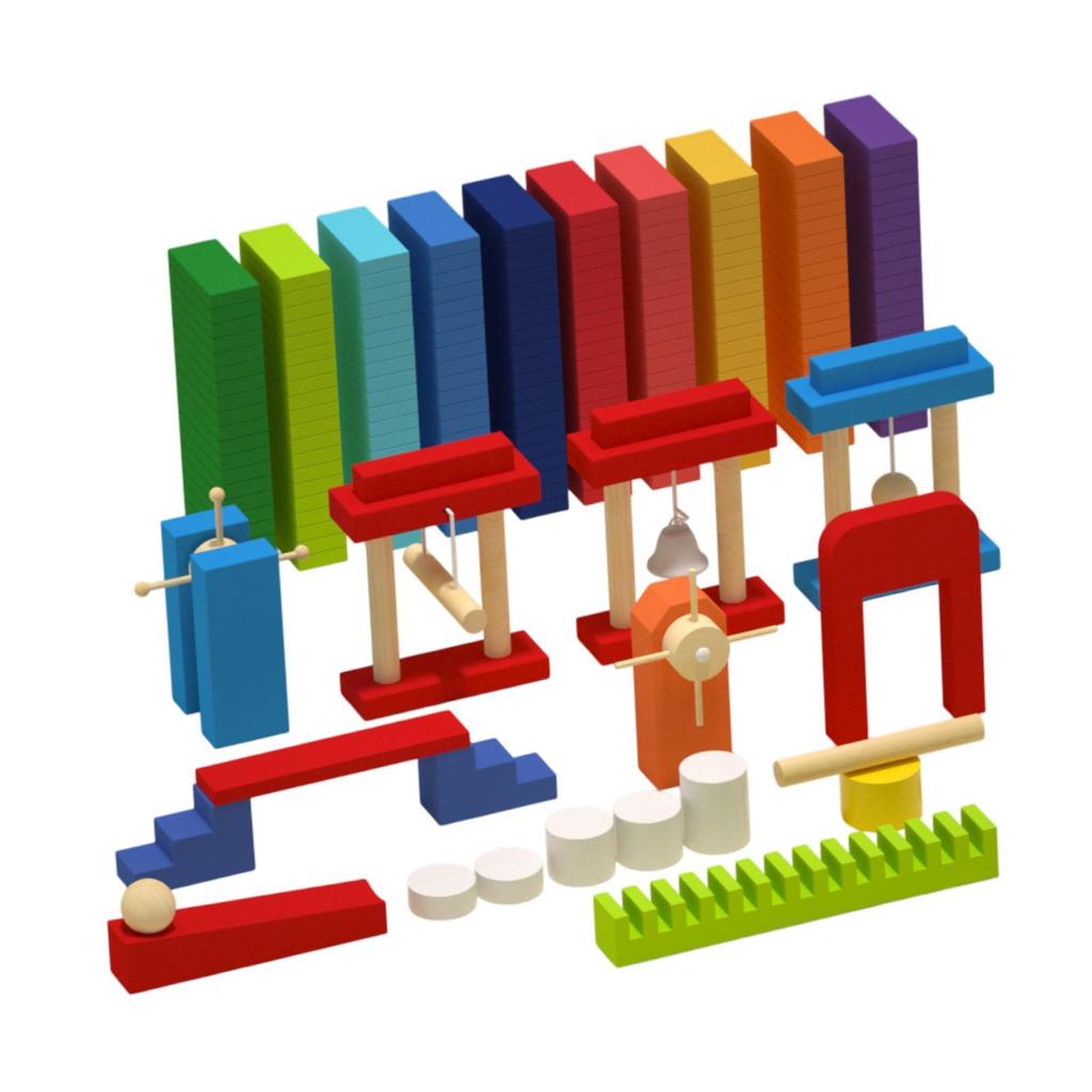 Domino Toy Set Educational Building and Stacking for Boys Girls Children 1200 pieces
