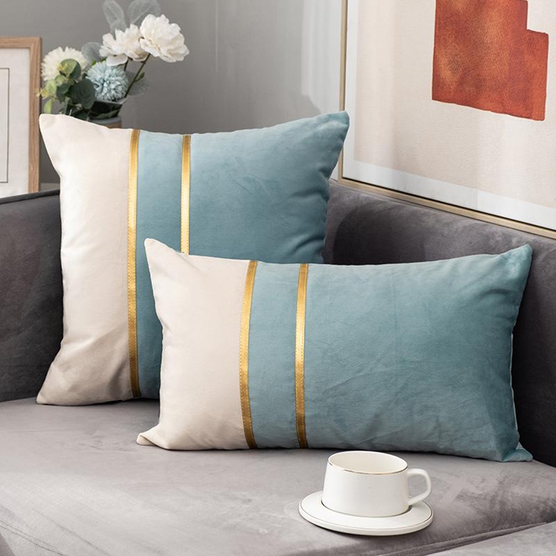 Taie d'oreiller Luxe Léger Nordique Sans Garniture Velours Hollandais Coussin de Tête en Velours Coussin de Canapé Coussin de Taille
