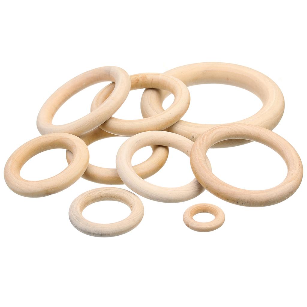 2-20pcs Wooden Rings 15-100mm Grass Tree Natural Wood Circle Rings For DIY Macrame Crafts Jewelry Making Bracelet Necklace Decor