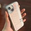 Koreanisches Ins Mädchen Herz Pulver Wellenpunkt Handyhülle für iPhone 17 16e 16 15 14 13 12 11 Pro Max X XR Air Plus Luxus Klar Weich
