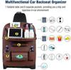 Multi-pocket Car Seat Back Hanging Organizer Bag Universal Auto PU Leather Storage Holder Bag Foldable Shelf