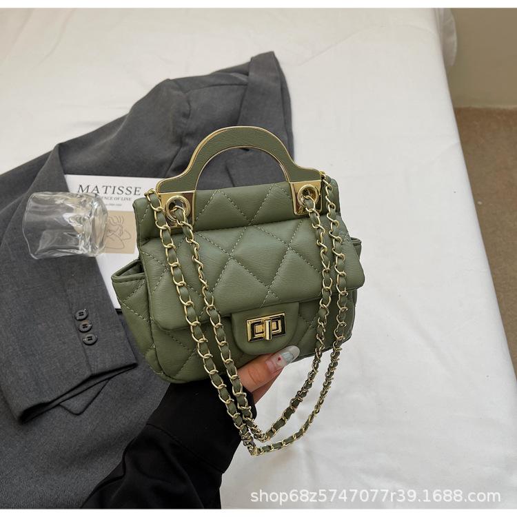 Popular 2025 New Versatile Bag Women's Rhombus Chain Bag Xiaoxiangfeng Crossbody Bag Underarm Bag Mobile Phone Bag