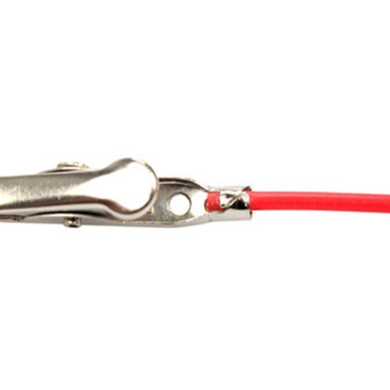 2Pcs Test Wire Interesting Widely Used Copper Bothway Alligators Clip Conductor for Student