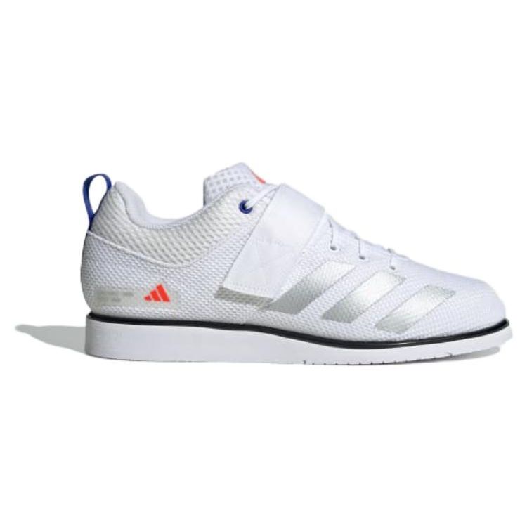 Adidas Powerlift 5 Weiß Silber Metallic Unisex Sneaker Cloud-Weiß Core-Schwarz ID2474