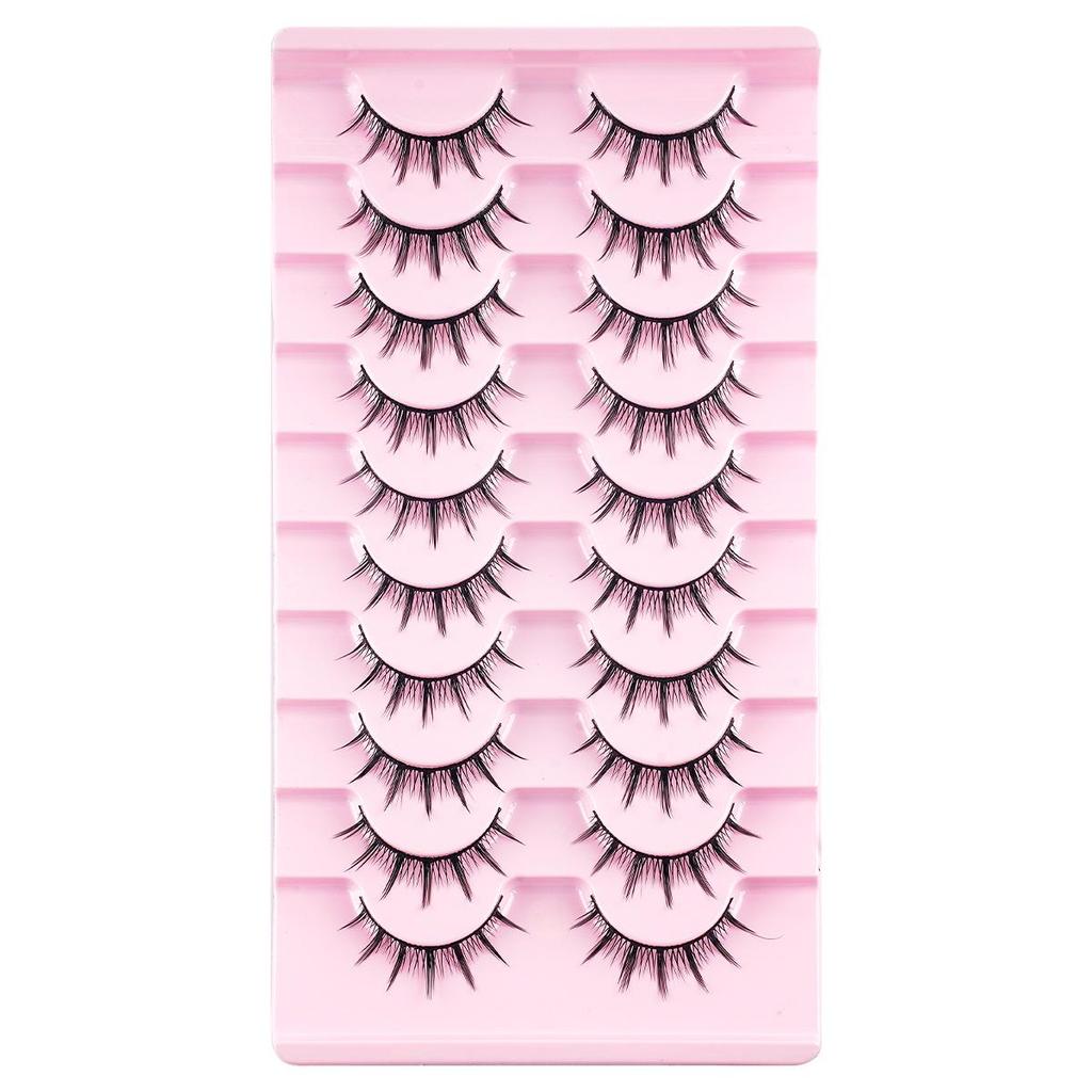 Dichte schwarze falsche Wimpern - Natürlich, voller Streifen für Cosplay/Comic, ideal für Anfänger und Cross-Border-Stile.