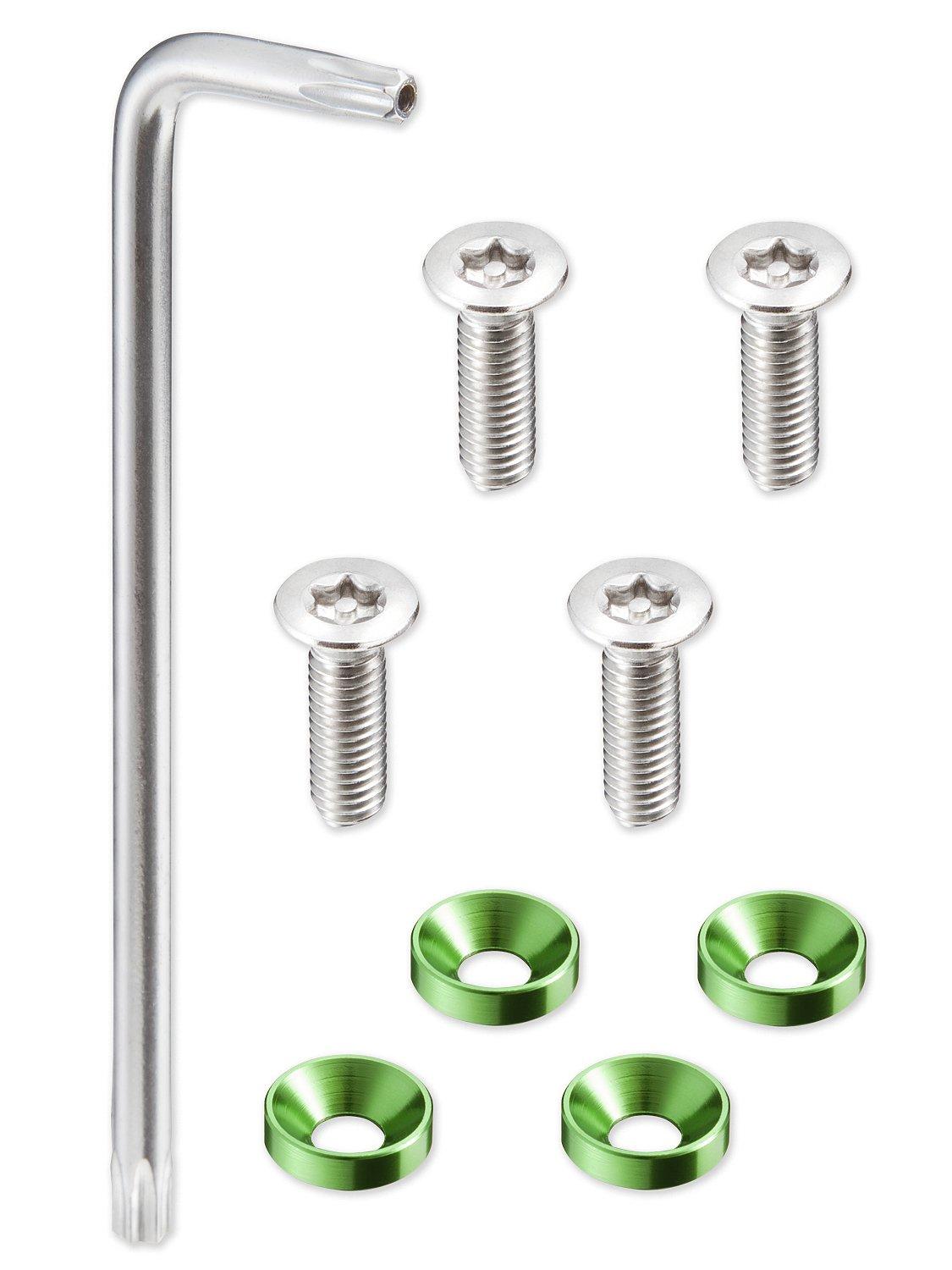 

Freate Болт для номерного знака Рамка для номера Противоугонные винты M6 (Зеленый, резьба 15 мм) Thread part 15mm зелёный