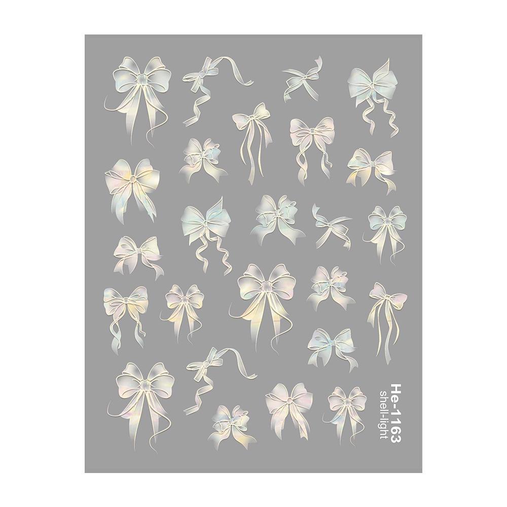 Redanco 5D Embossed Bow Nail Stickers - He-1167