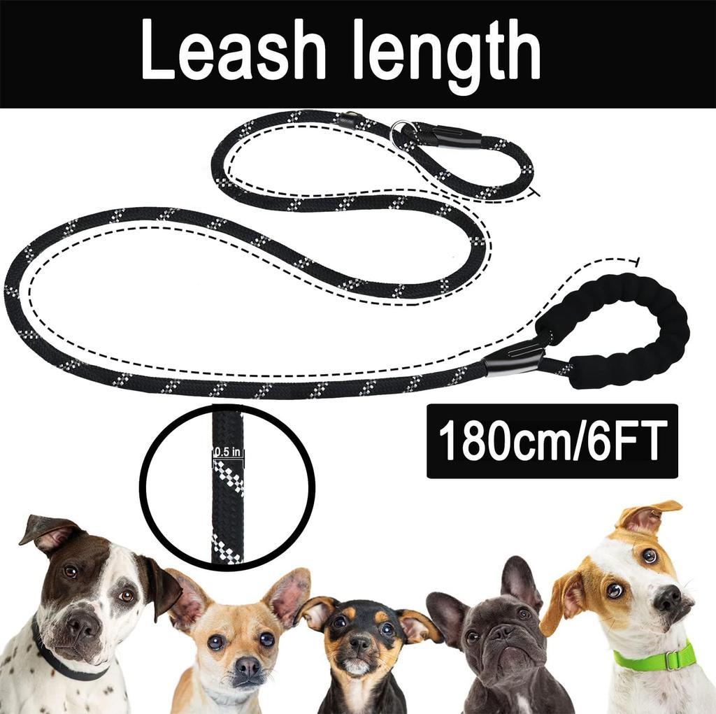Custom Rope Dog Lead Leashes Pet Traction Rope Leashes Dog Walking Training Lead for Medium Large Dogs