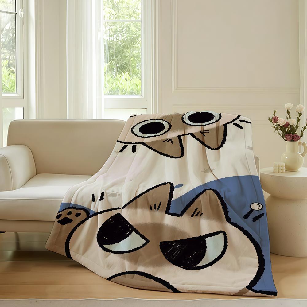 Cartoon cute Azuki Blanket For Sofa Office Bed Plane Travel Sleep Read Relax Camping Soft And Warm