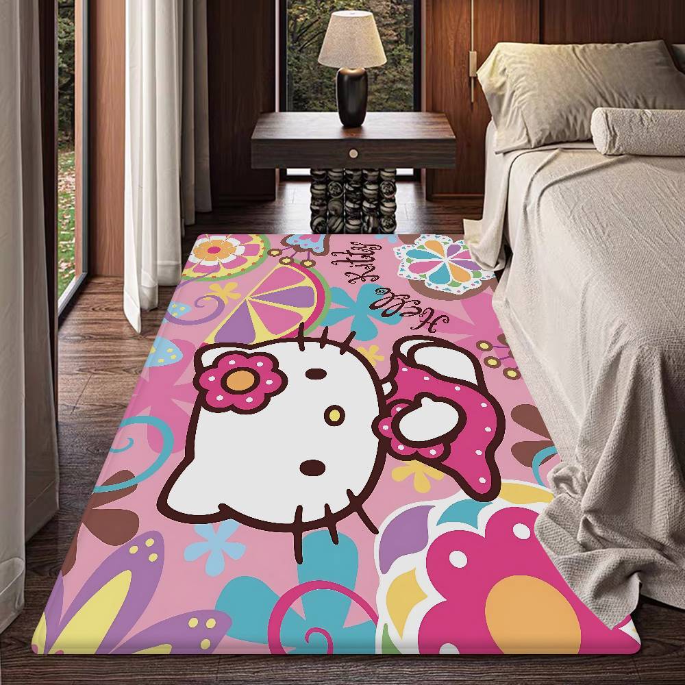 H-Hello Kitty Floor Mat Rectangle Anti-slip Home Soft Badmat Front Door Indoor Outdoor Mat Welcome Doormat