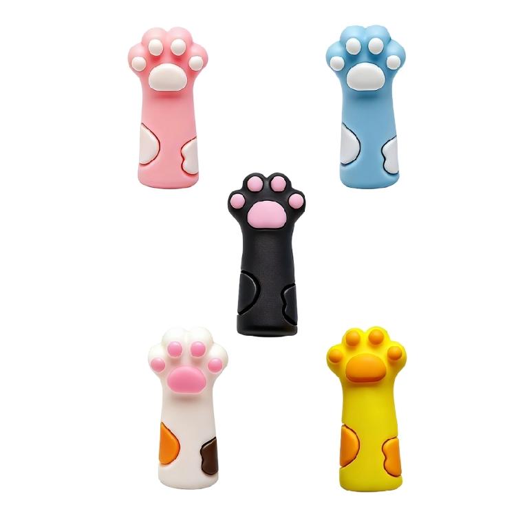 

Adorable Kitty Paws Shape Pencil Tip Protector Chewing-Proof Silicone Pencil Cap For School Classroom and Daily Use