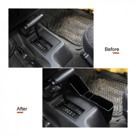 Inner Console Gear Storage Box Organizer Holder For Jeep Wrangler TJ 1997-2006