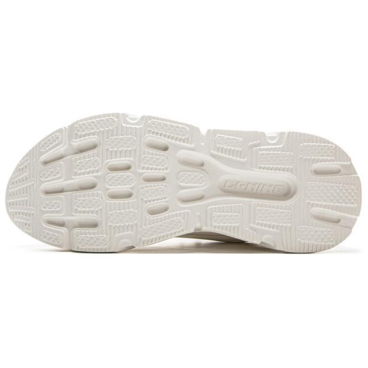 LiNing Lightweight Soft Rebound Casual Running Shoes Men Sneakers Cloud-White ARSV035-2