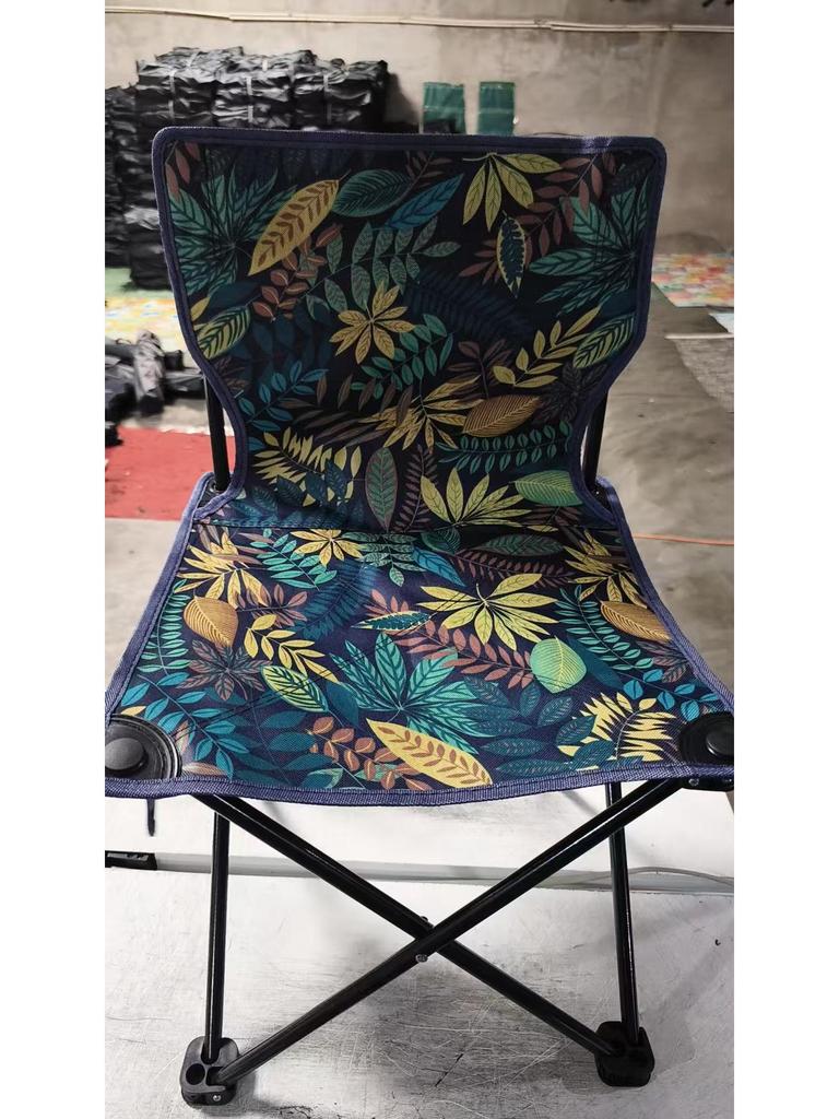 Portable Outdoor Folding Chair with Backrest and Armrests for Camping, Sketching, Fishing, and Beach Activities