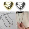 Metal Beads Big Heart Pendant 3D Heart Charm for Jewelry Making Charm DIY Gifts Bracelets Necklace Heart Bead with Hole