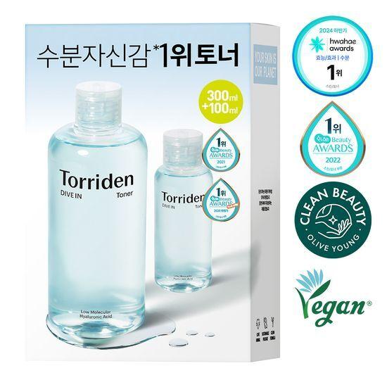 TORRIDEN Dive-in Low-Molecular Hyaluronic Acid Toner 300ml Promotion (+100ml Extra Gift)