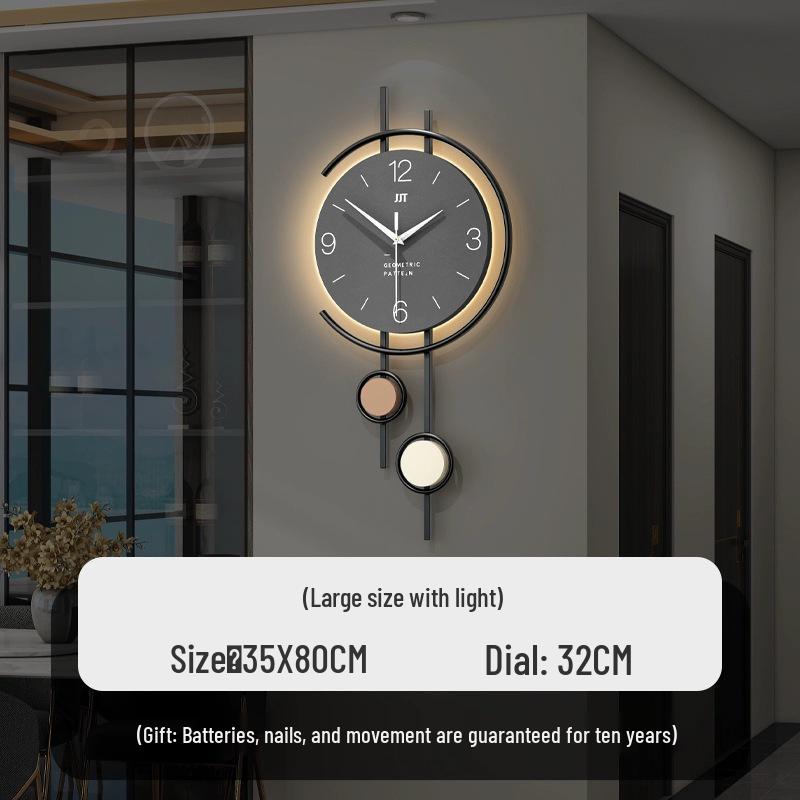 Modern Silent Wall Clock for Living Room or Restaurant Decoration