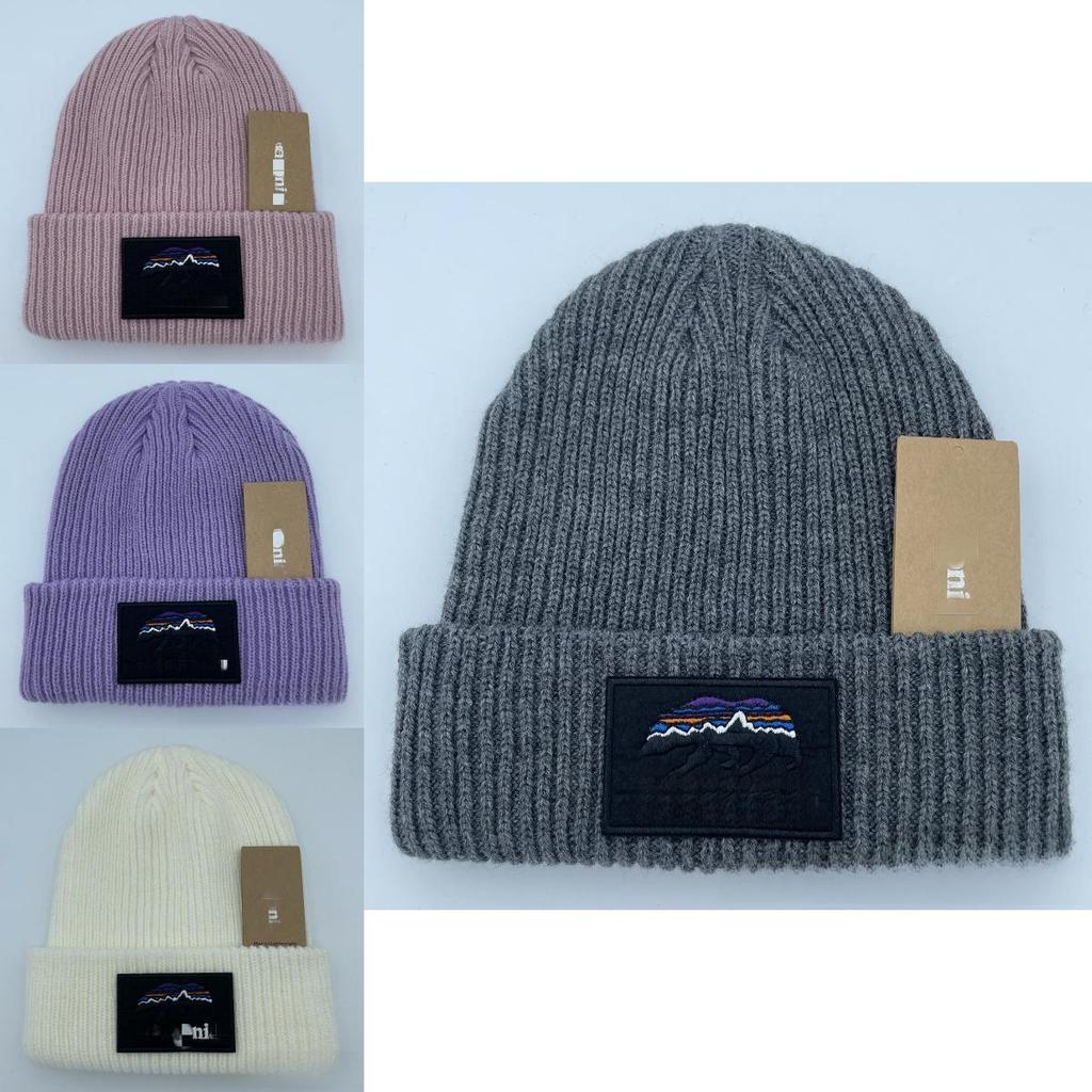 Knit Hat For Men Women Indoor Outdoor Warmth Street Style With Letter Embroidery