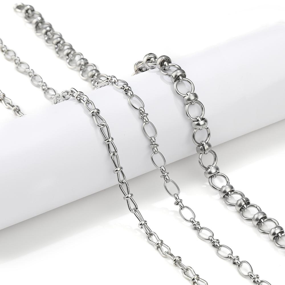 1 Meter Stainless Steel 304 Chunky Knot Big Chains DIY Jewelry Making Accessories Hip Hop Necklaces Findings Bracelets Supplies