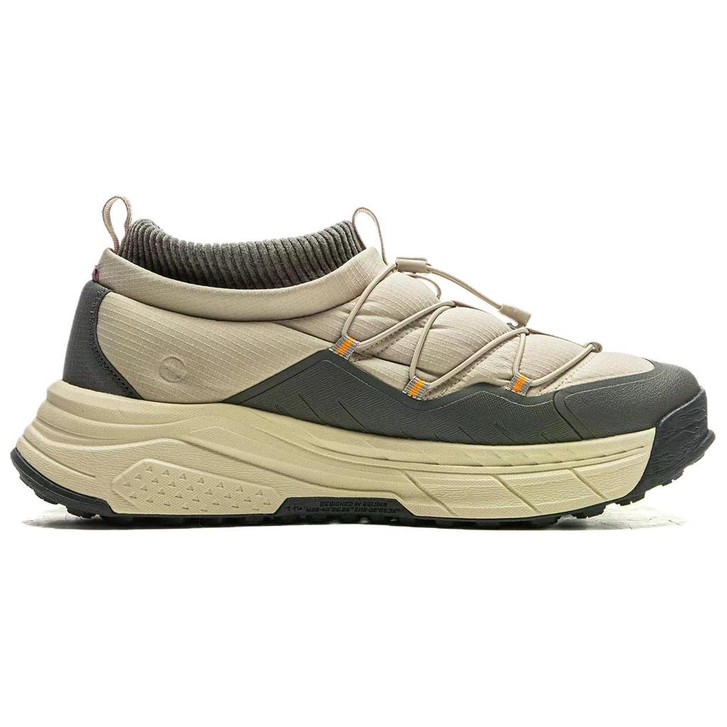 Li Ning Star Path Simple Comfortable Warm Mid-Top Casual Shoes Unisex Sneakers Light-Brown AGLV161-4