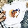 Cute Watercolor Guinea Pig Trendy Cotton Printed Mens And Womens Fashion Round Neck Tshirt Summer New Personalized Tshirt