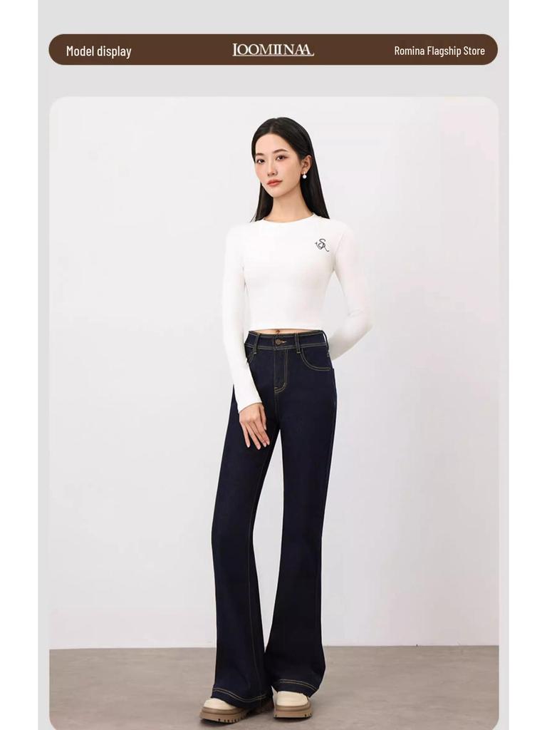 Women's High Waist Flare Pants - Slimming, Elastic, Plus Size, Lightweight, Loose Fit for Spring & Autumn 2025