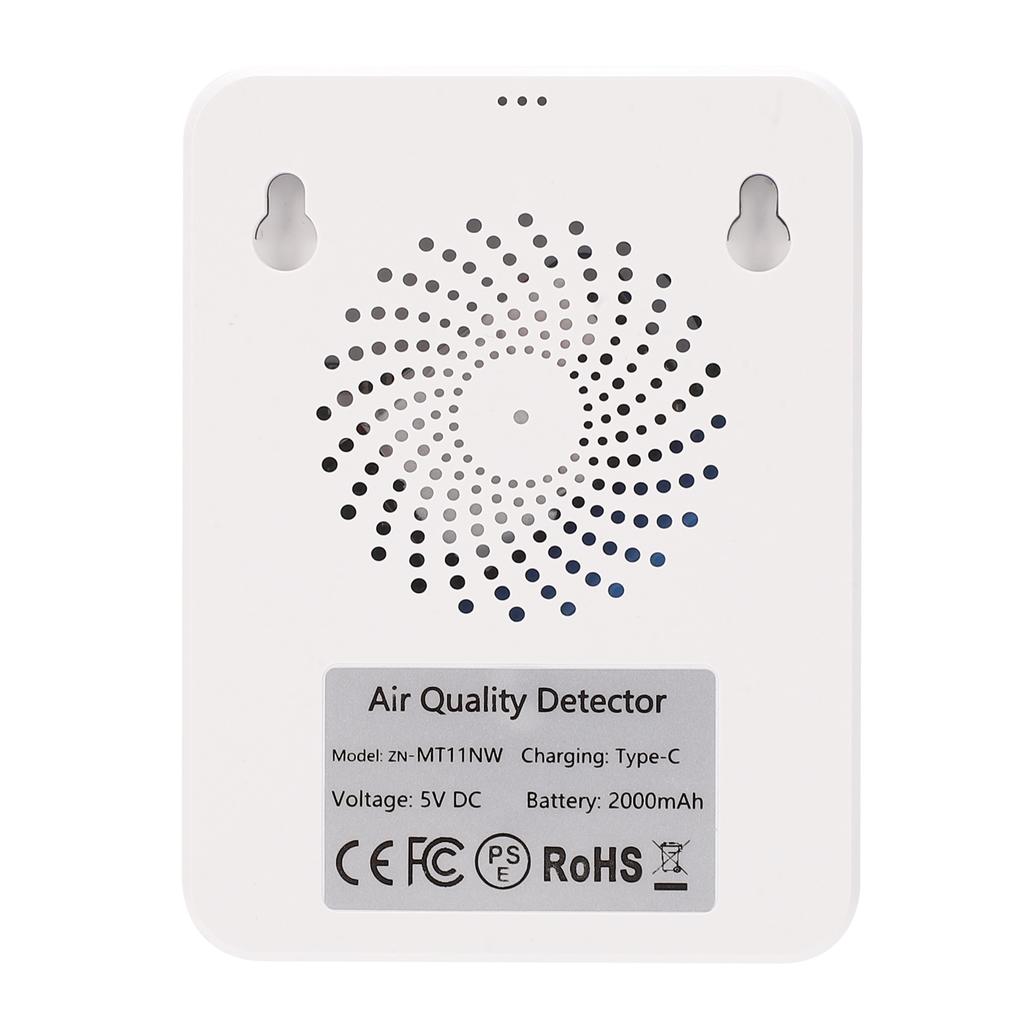 5 In 1   Quality Monitor, WiFi Indoor CO2 Meter for   Smart, HCHO TVOC Detector with LCD Display, Infrared Sensor, Temperature Humidity  for Home