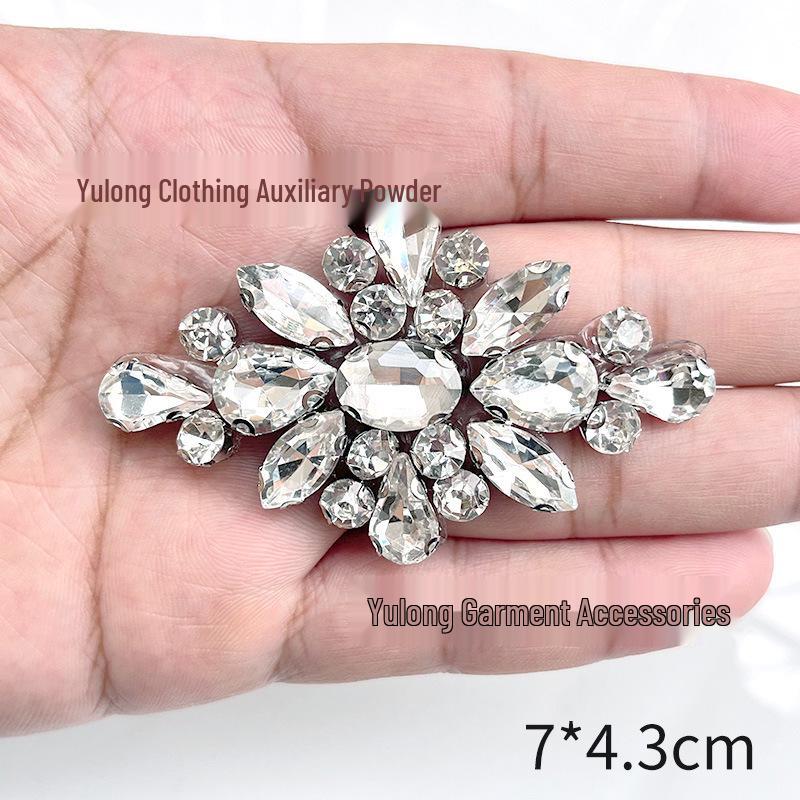 Luxury White Rhinestone Hotfix Stickers: Super Shiny DIY Dress Accessories with Hot Melt Adhesive