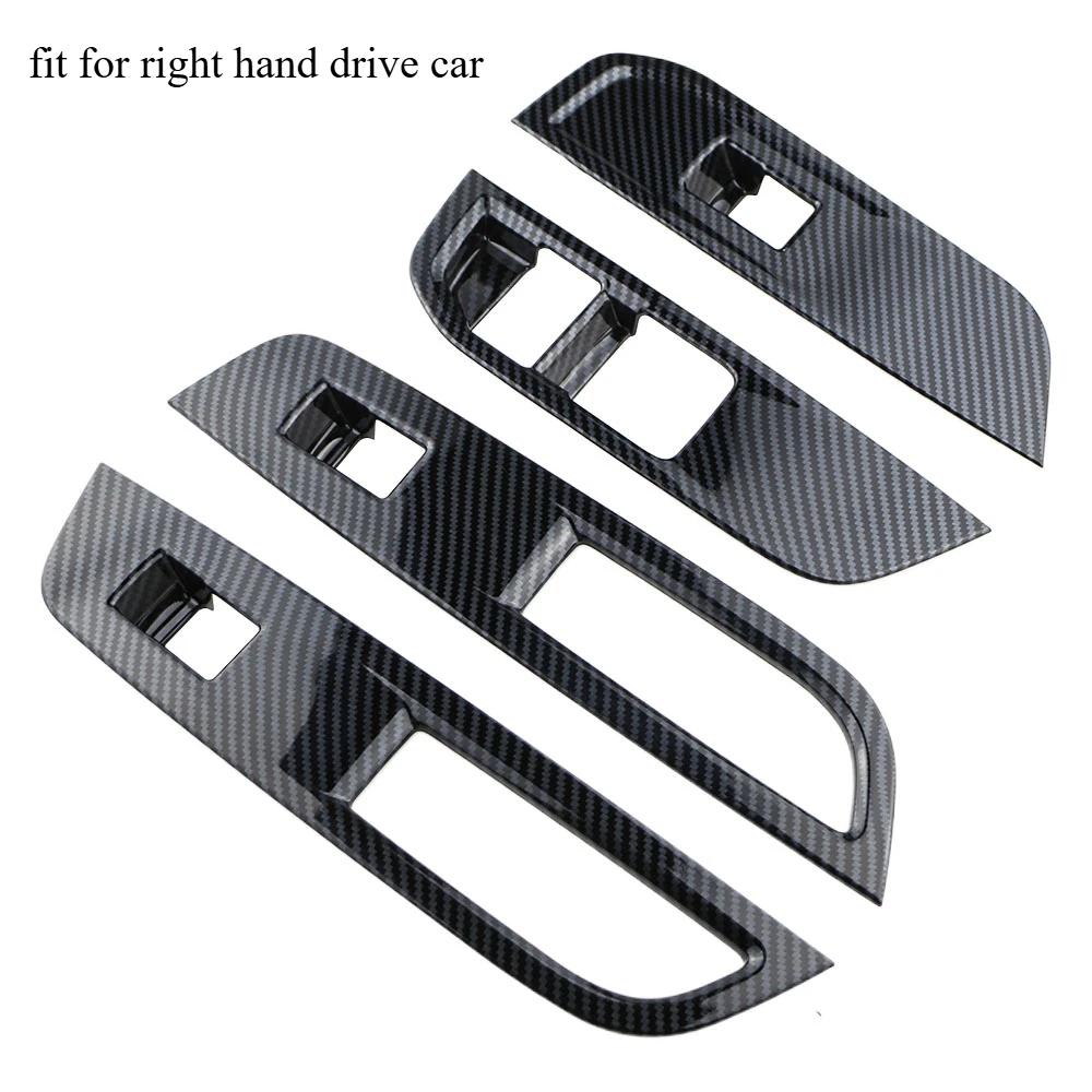 For MG 4 MG4 EV Mulan 2022 2023 2024 Accessories Car Window Control Lift Switch Panel Cover Trim Decoration  ABS Carbon Fiber