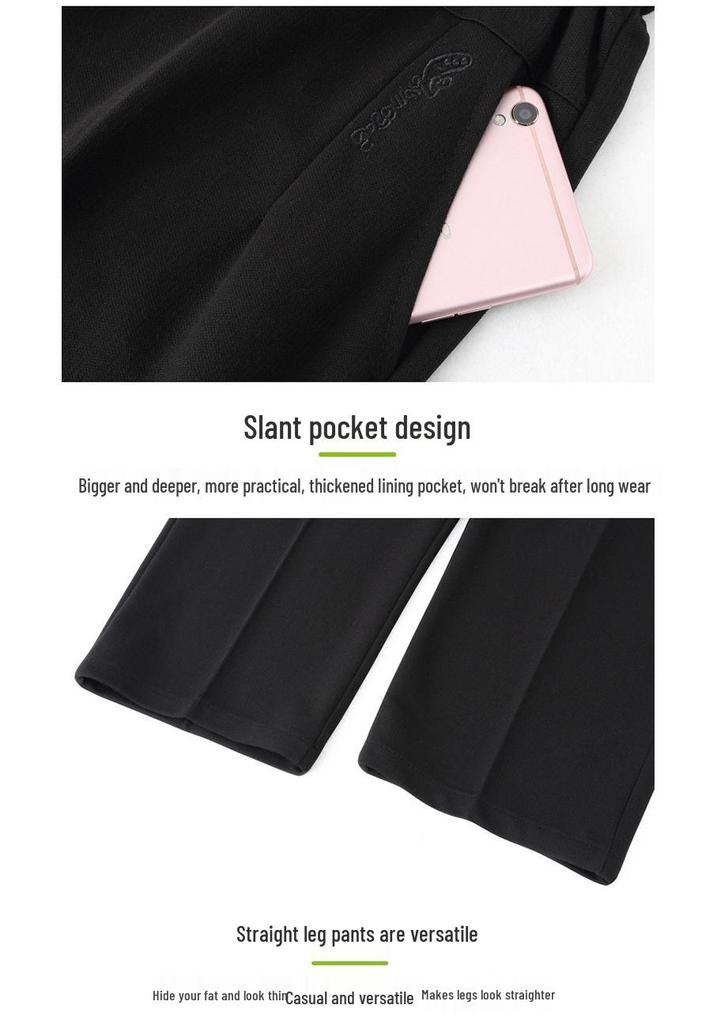 Summer Nine-Point Pants for Middle-Aged & Elderly Women - Loose Fit, Elastic High-Waist, Straight Leg