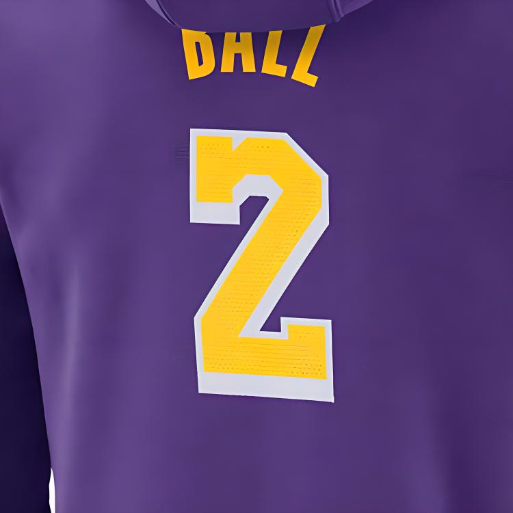 Nike Alphabet Logo Print Pullover Hoodie Men Tops Purple 929287-504