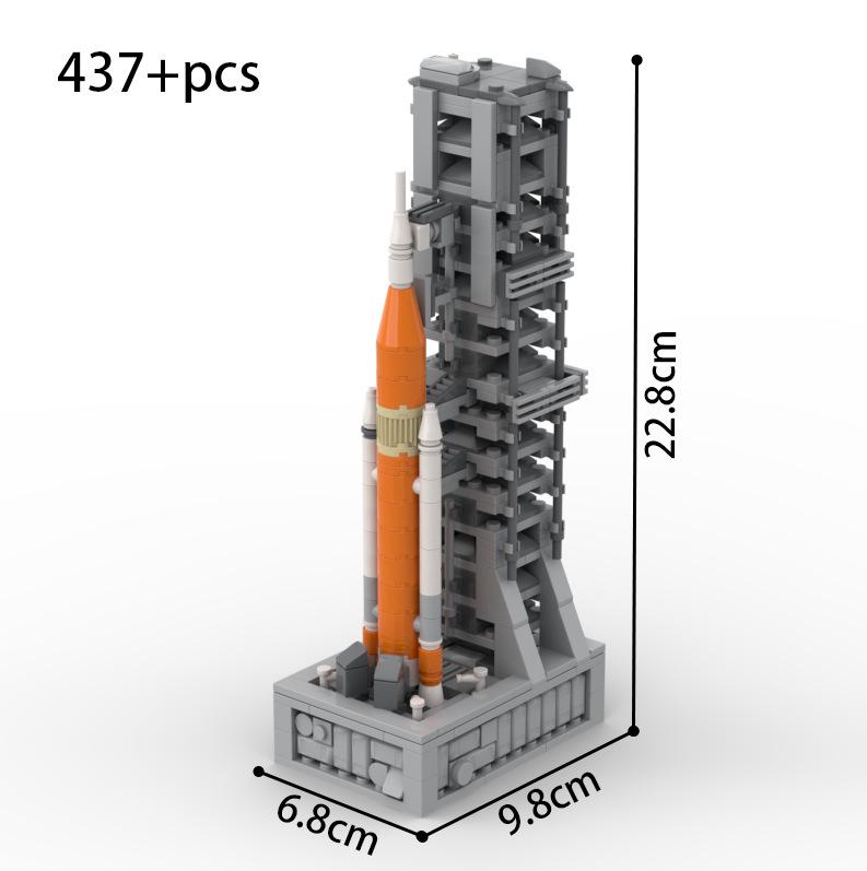 Строительный набор «Ракета Артемида на Луну» (совместимый с LEGO) - 800 деталей