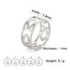 Stylish stainless steel Simple hollow fish-shaped ring Charm cute amulet Timeless promise party birthday jewelry gift