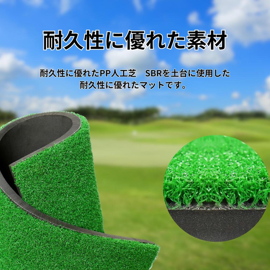 Riblind Golf Practice Mat, 60x30cm, Indoor/Outdoor Use, Improves Swing Form, Shock Absorbing, Non-Slip, Foldable, Portable