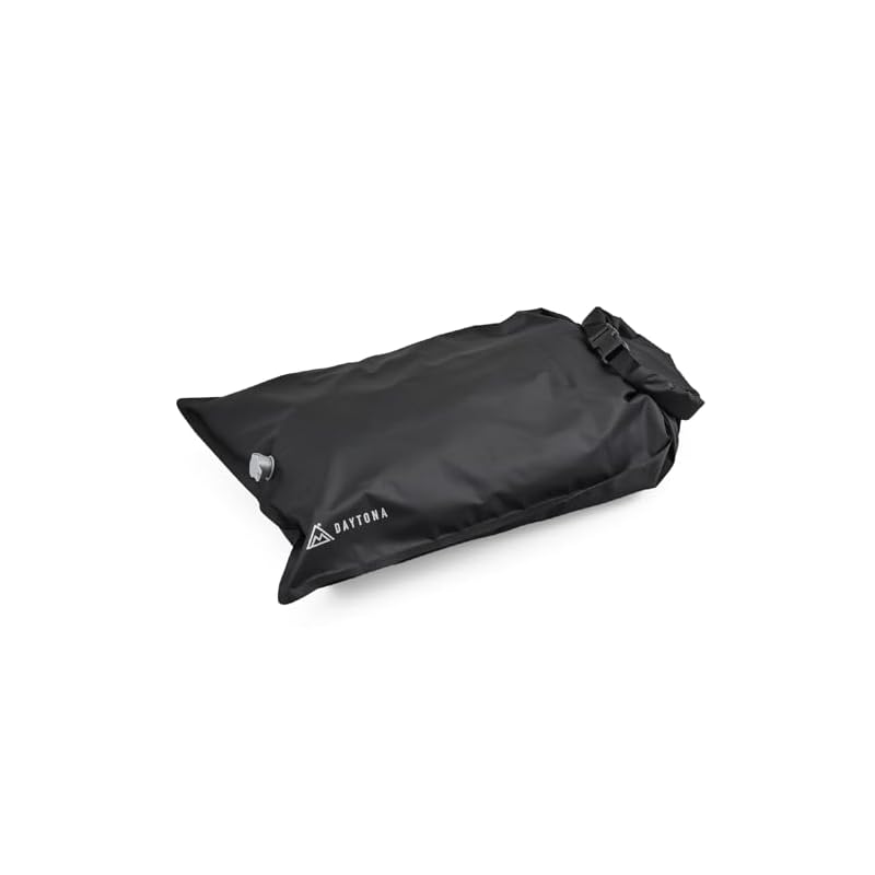 Daytona Motorcycle Camping Waterproof Bag, Compressionable, Compact Storage, with Air Valve, Dry Bag STD 10L, Black 49203