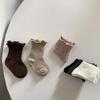 Newborn Cute Ruffle Lace Cuff Socks Infant Baby Girls Ankle Socks Spring Autumn Children Kids Soft Warm Ribbed Cotton Floor Sock