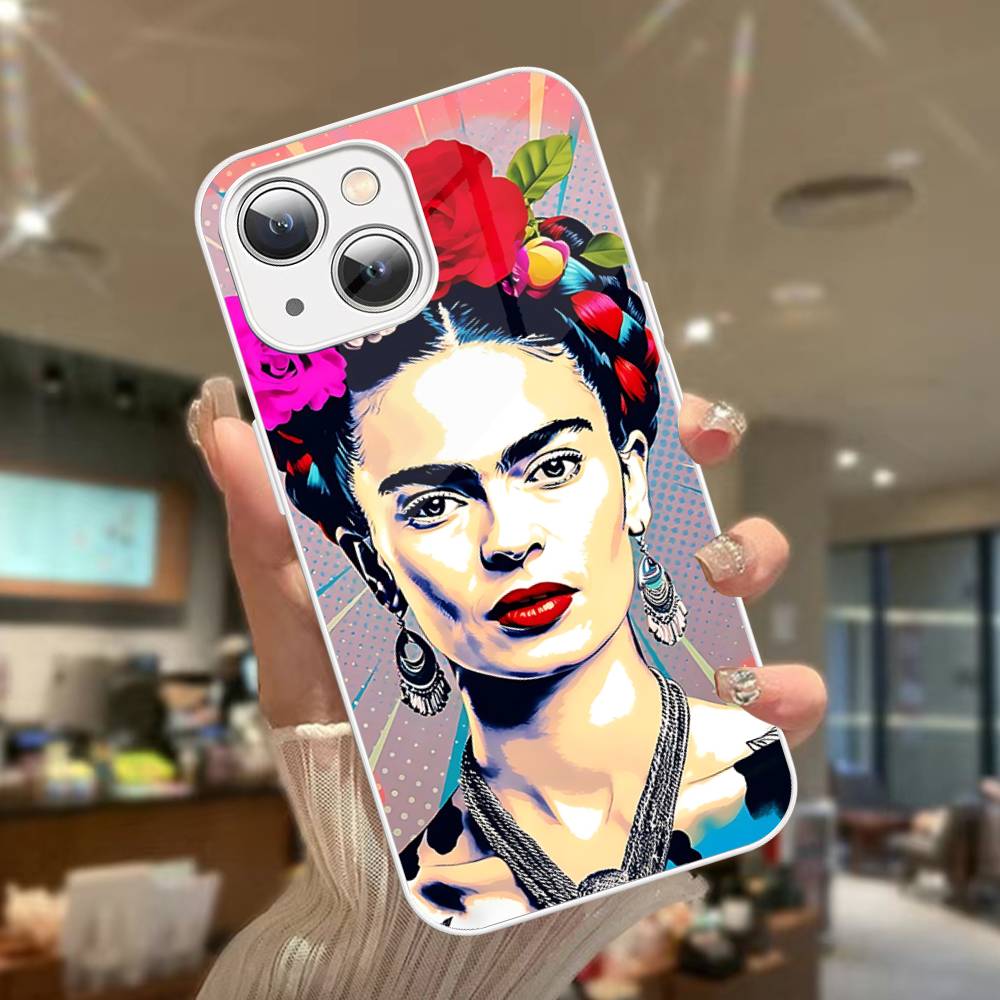 Fashion F-Frida K-KahlosS Tempered Glass For Iphone 14 13 12 11 Pro Mini XS MAX 14Plus X XS XR Fundas