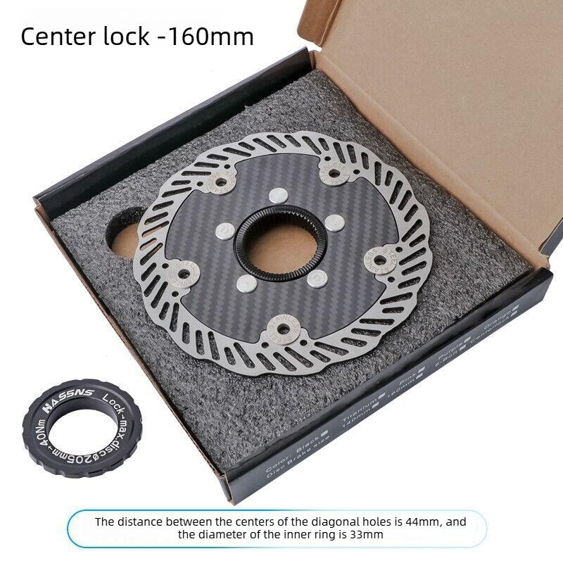 Disc Brake Road Mountain Bike Ultra Light Carbon Fiber Brake Disc Six Nail Middle Lock Disc 140mm/160mm